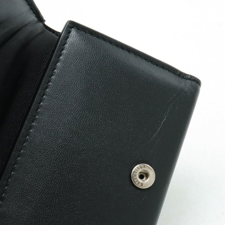 Top Quality Balenciaga Everyday Mini Wallet Leather Black