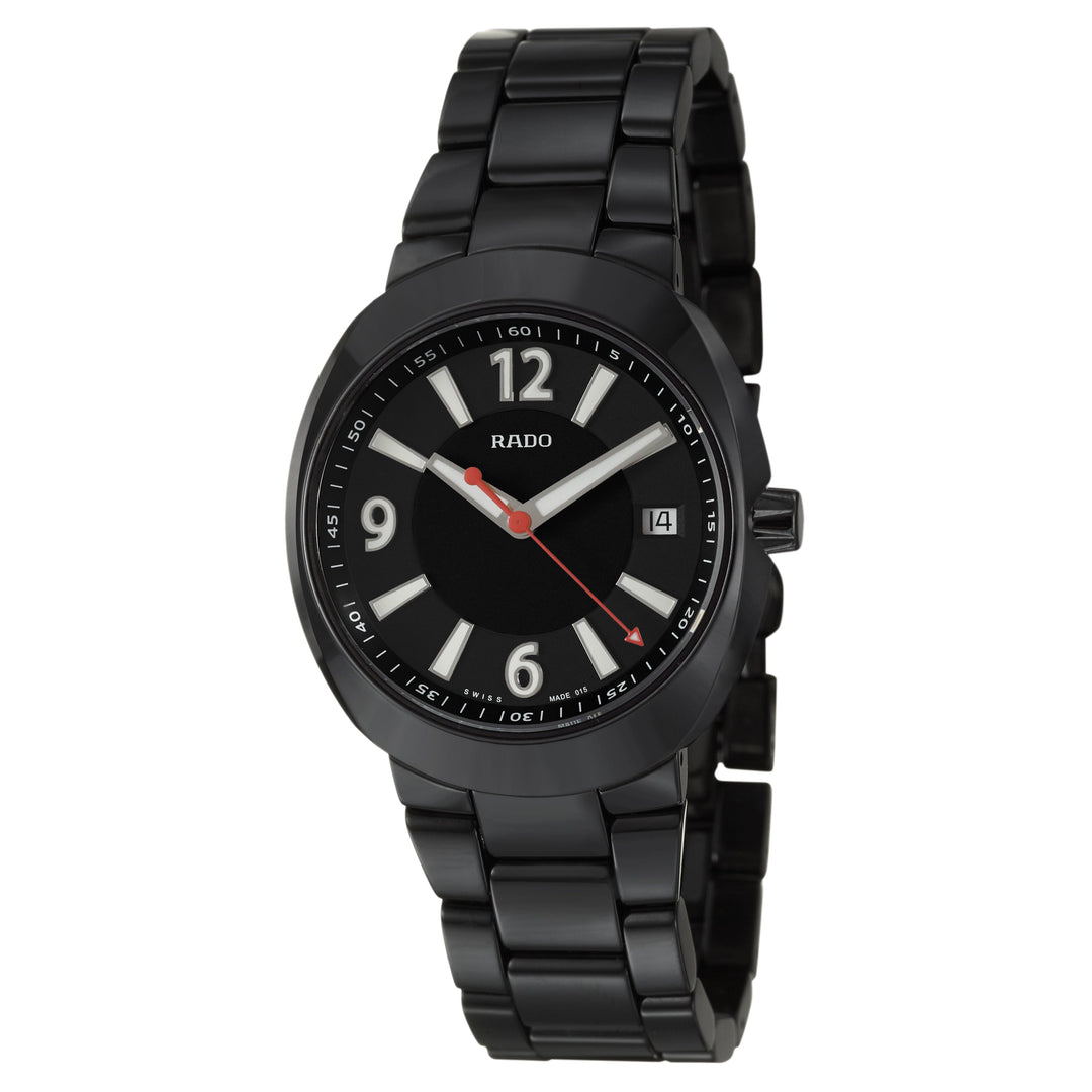 title:Rado Men's D-Star Ceramic 38.2mm Quartz Watch;color:Black