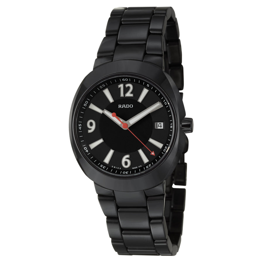 title:Rado Men's D-Star Ceramic 38.2mm Quartz Watch;color:Black