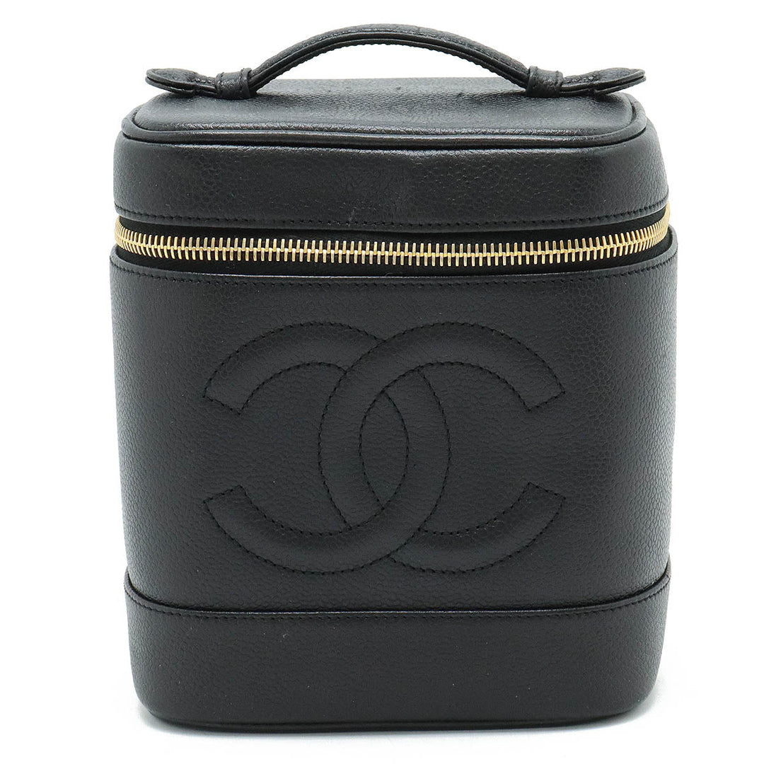 Top Quality Chanel Caviar Vanity Bag Black Leather