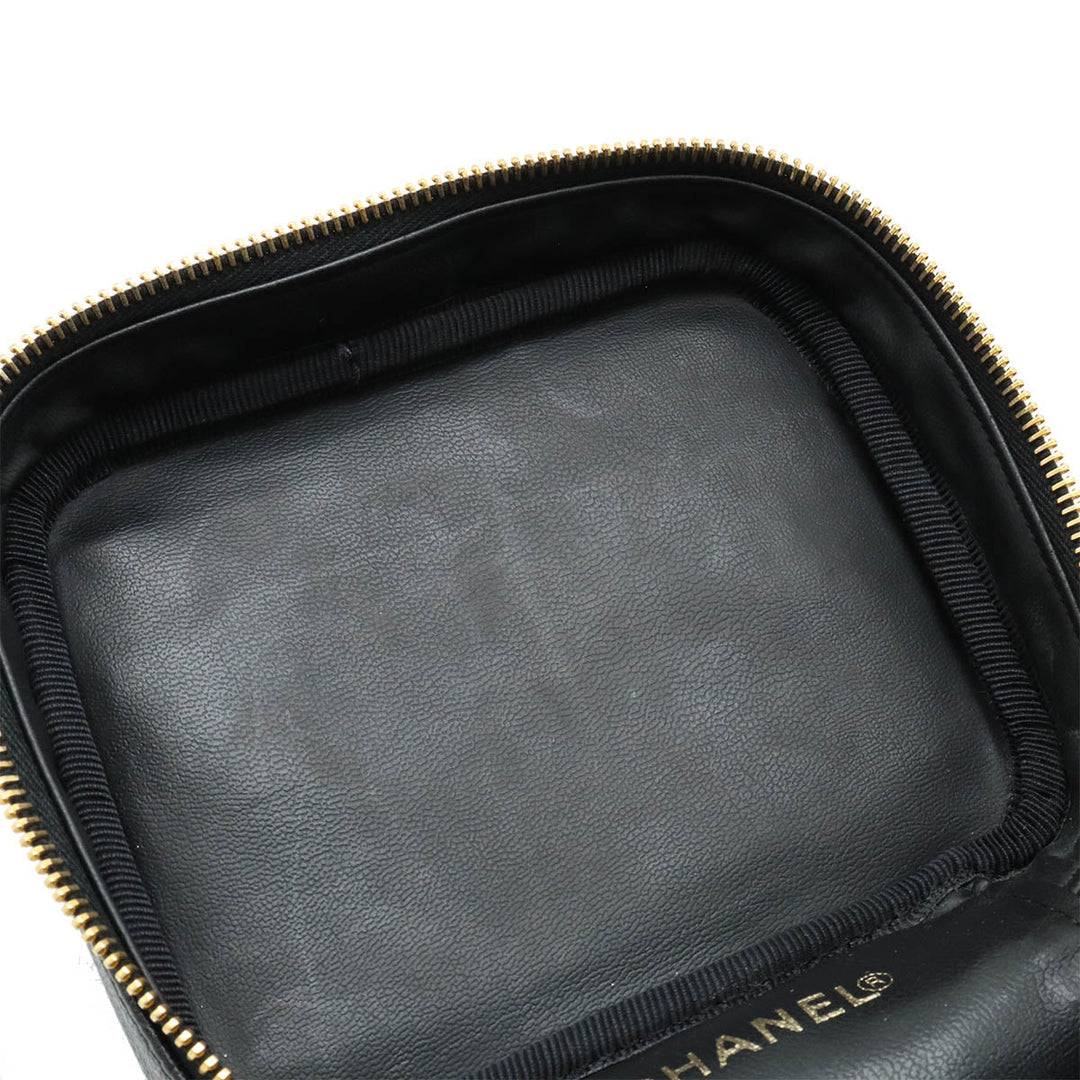 Top Quality Chanel Caviar Vanity Bag Black Leather