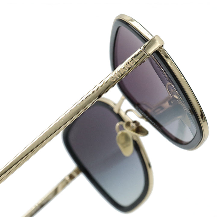 Top Quality Chanel Coco Mark Sunglasses Metal & Strass 4277-B