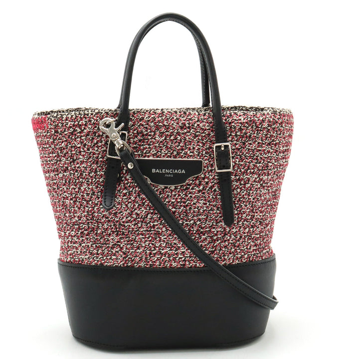 Top Quality Balenciaga Zigzagger Mini Cabas Handbag Cotton Leather