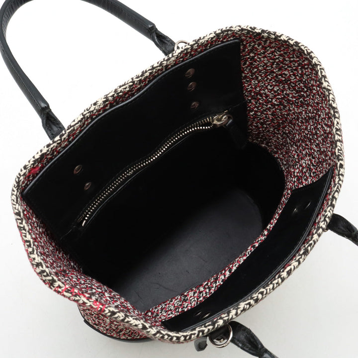 Top Quality Balenciaga Zigzagger Mini Cabas Handbag Cotton Leather