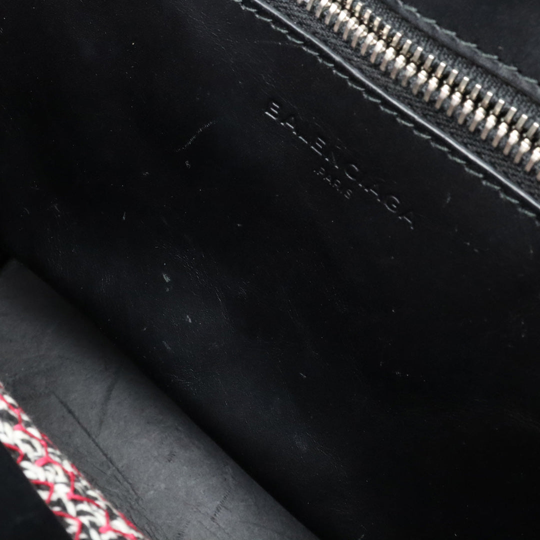 Top Quality Balenciaga Zigzagger Mini Cabas Handbag Cotton Leather
