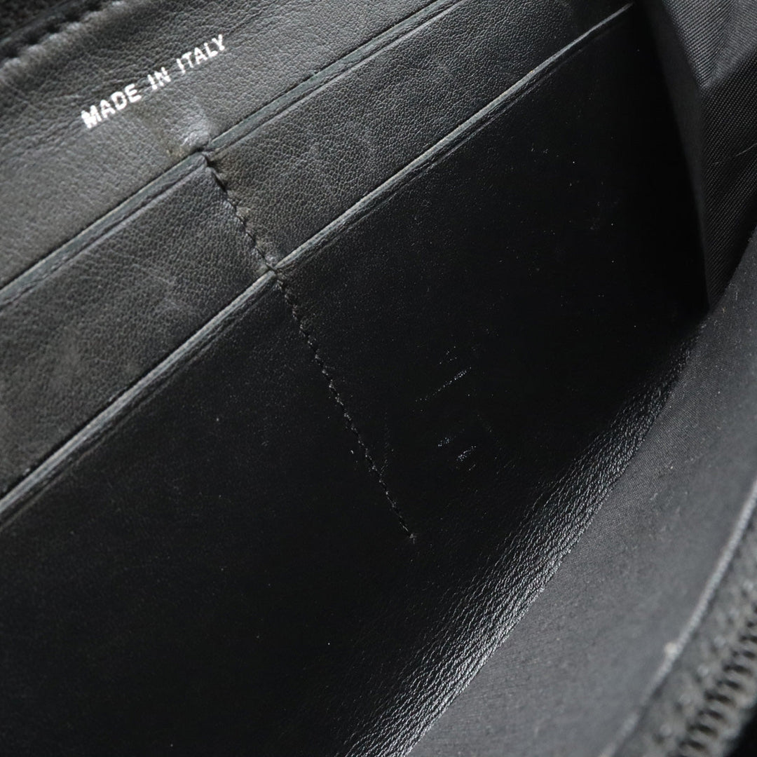 Top Quality Chanel Patent Leather Round Zip Wallet Black