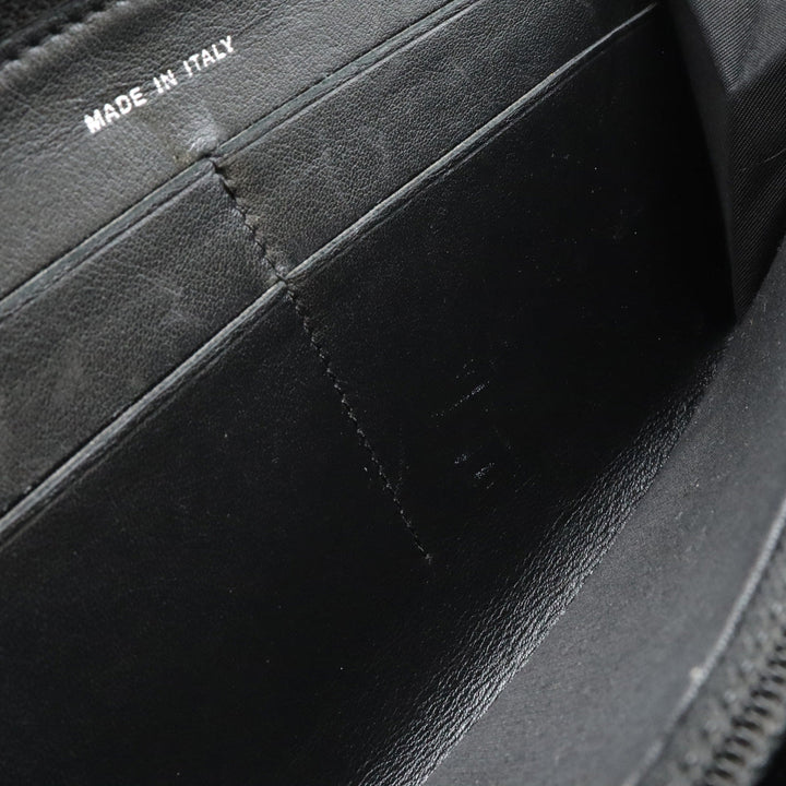 Top Quality Chanel Patent Leather Round Zip Wallet Black