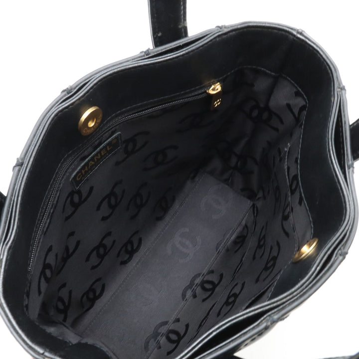 Top Quality Chanel Wild Stitch Leather Tote Bag Black