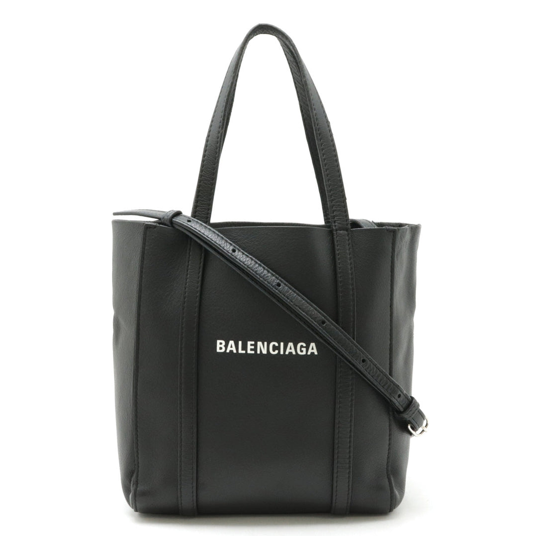 Top Quality Balenciaga Leather Everyday Tote XXS Black
