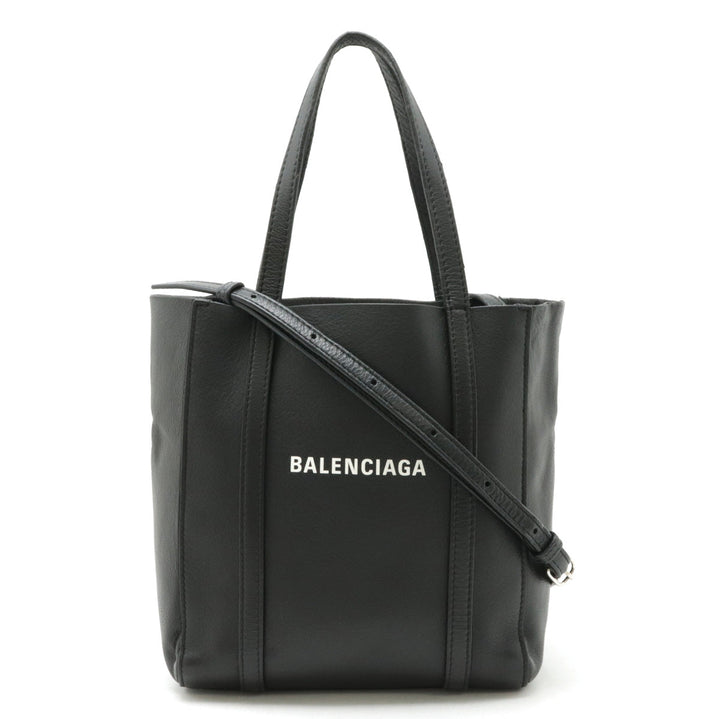 Top Quality Balenciaga Leather Everyday Tote XXS Black