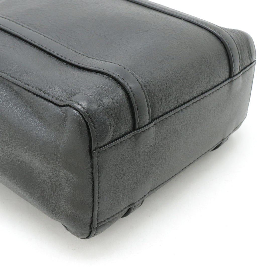 Top Quality Balenciaga Leather Everyday Tote XXS Black