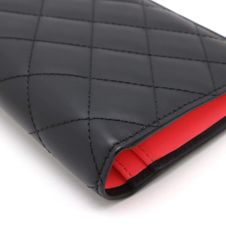 Top Quality Chanel Cambon Line Soft Calf/Enamel Long Wallet A26717