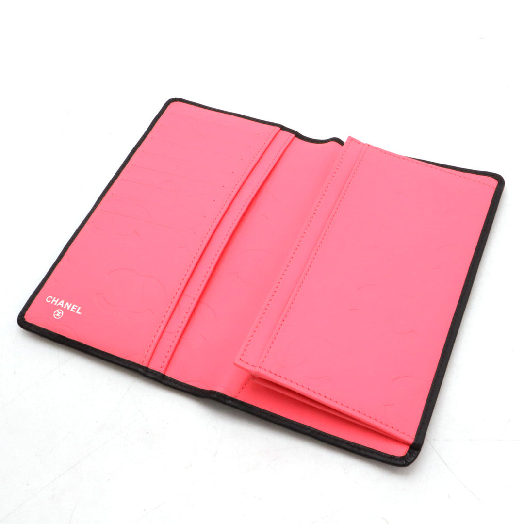 Top Quality Chanel Cambon Line Soft Calf/Enamel Long Wallet A26717