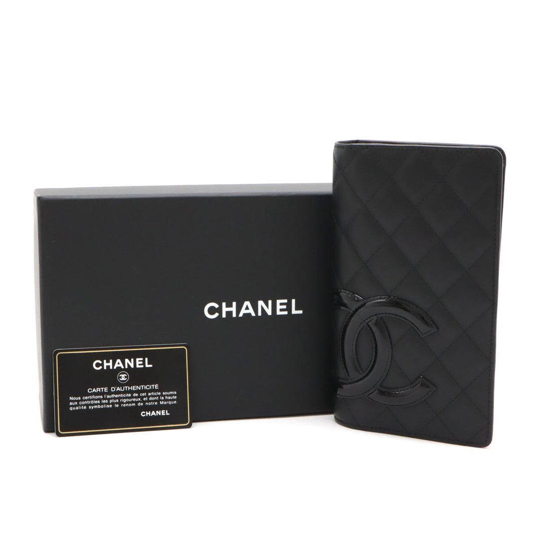 Top Quality Chanel Cambon Line Soft Calf/Enamel Long Wallet A26717