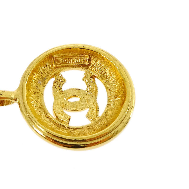 Top Quality Chanel Medallion Gold Chain Pendant Necklace 3848