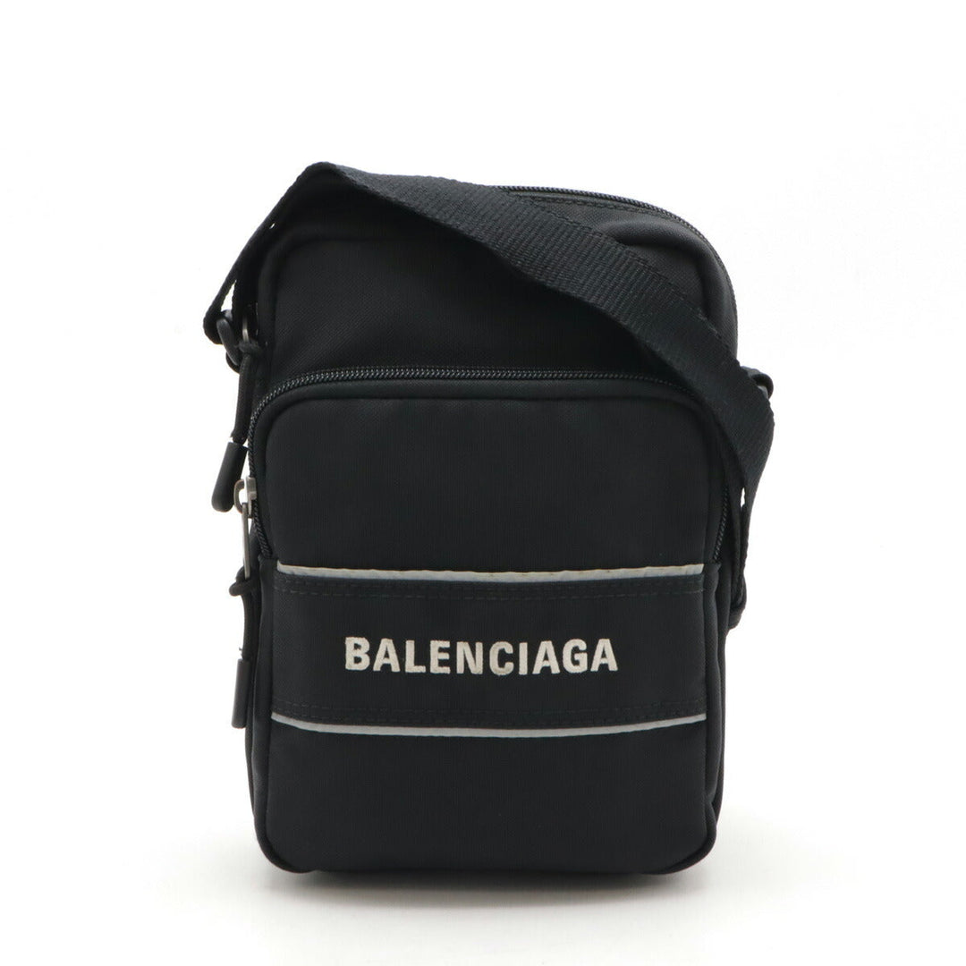 Top Quality Balenciaga Nylon Canvas Messenger Bag Black