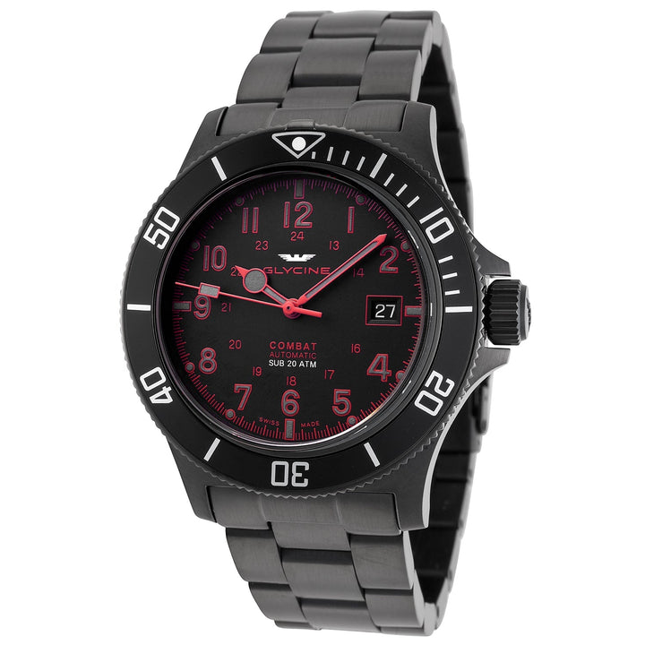 title:Glycine Men's Combat Sub 42mm Automatic Watch GL0080;color:Black