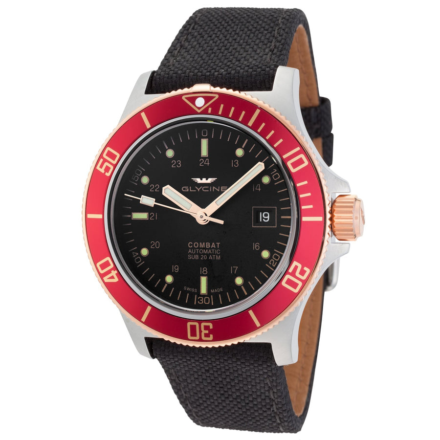 title:Glycine Men's GL0092 Combat Sub 42mm Automatic Watch;color:Black