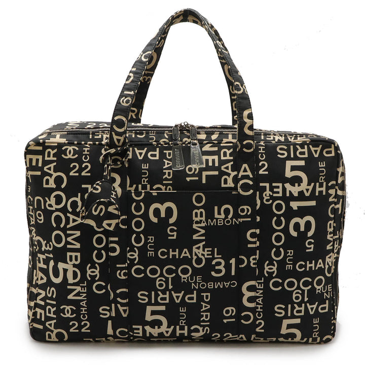Top Quality Chanel Canvas Logo Boston Tote Bag