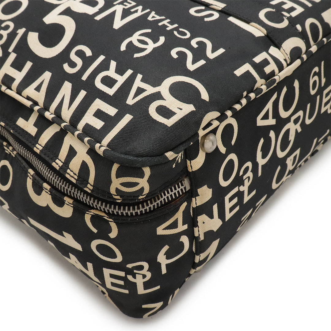Top Quality Chanel Canvas Logo Boston Tote Bag