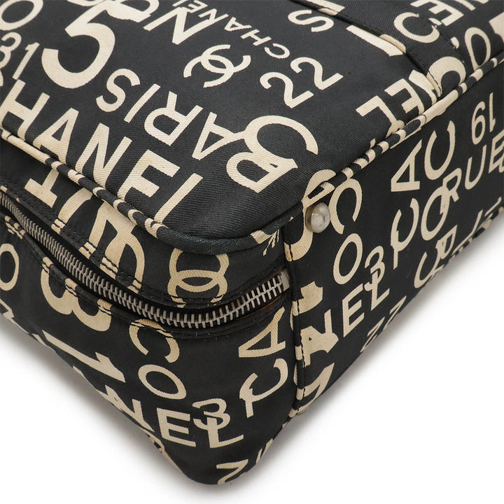 Top Quality Chanel Canvas Logo Boston Tote Bag