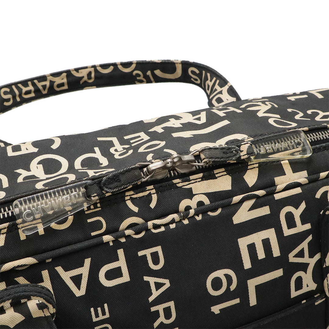 Top Quality Chanel Canvas Logo Boston Tote Bag