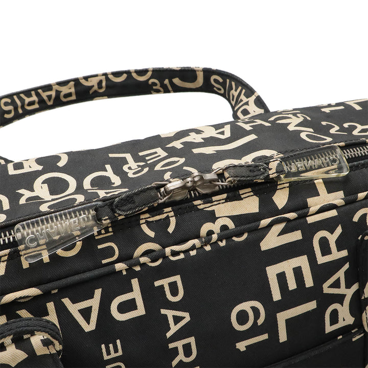 Top Quality Chanel Canvas Logo Boston Tote Bag