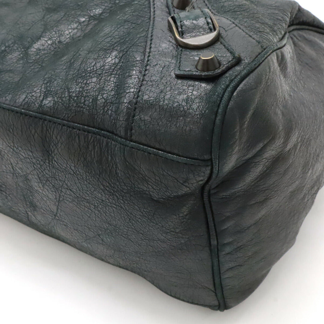 Top Quality Balenciaga The Twiggy Leather Handbag Dark Gray