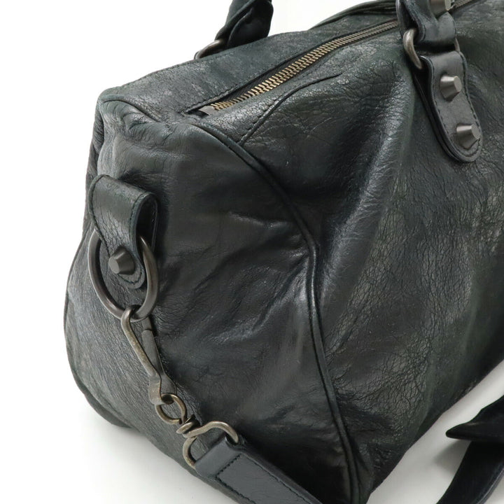 Top Quality Balenciaga The Twiggy Leather Handbag Dark Gray