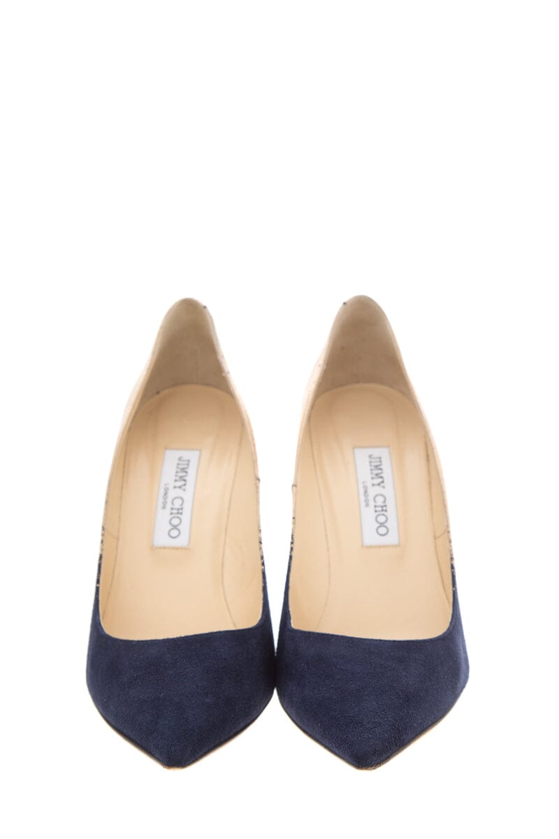 Jimmy Choo Navy & Gold Ombre Detail Heels SZ 40
