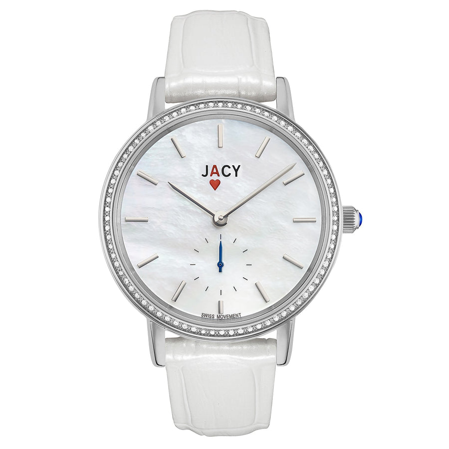 title:Jacy Women's JW-1000-1600S Ace 35mm Quartz Watch;color:White