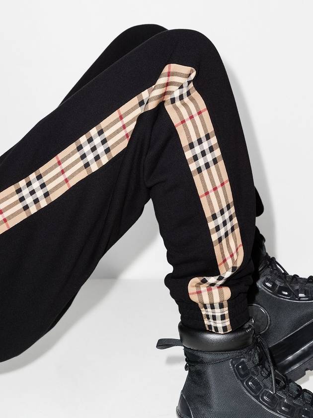 Burberry Men's Vintage Check Panel JoGGer Track Pants Black