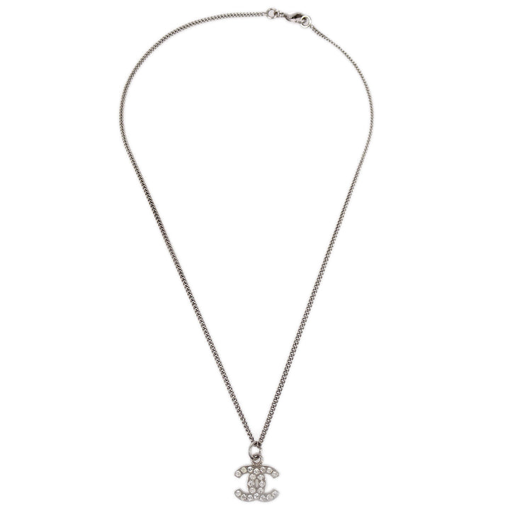 Top Quality Chanel 2007 Crystal & Silver CC Necklace