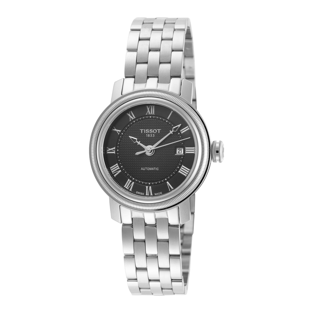 title:Tissot Women's T0970071105300 Bridgeport 29mm Black Dial Stainless Steel Watch;color:Black