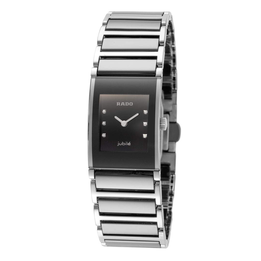title:Rado Women's R20786752 Integral 19mm Quartz Watch;color:Black
