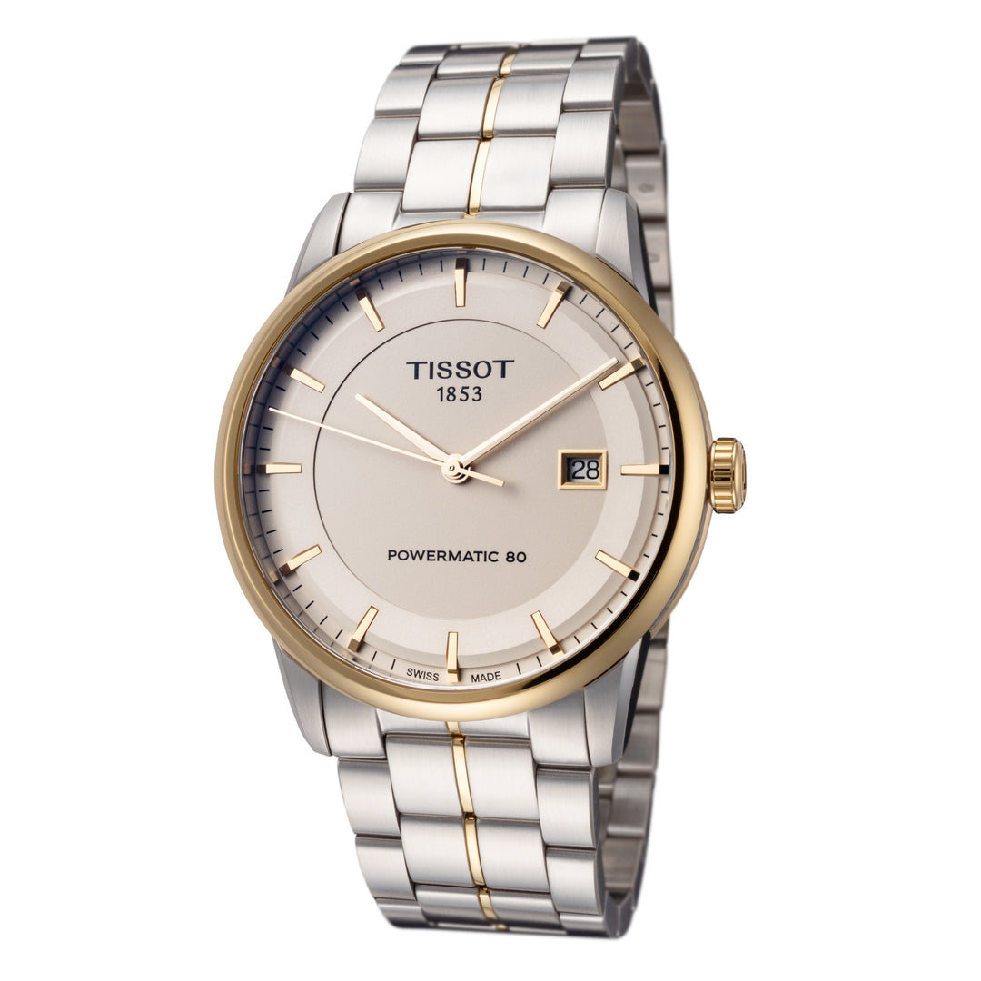 title:Tissot Men's T0864072226100 Luxury 41mm Automatic Watch;color:White Dial Silver Band