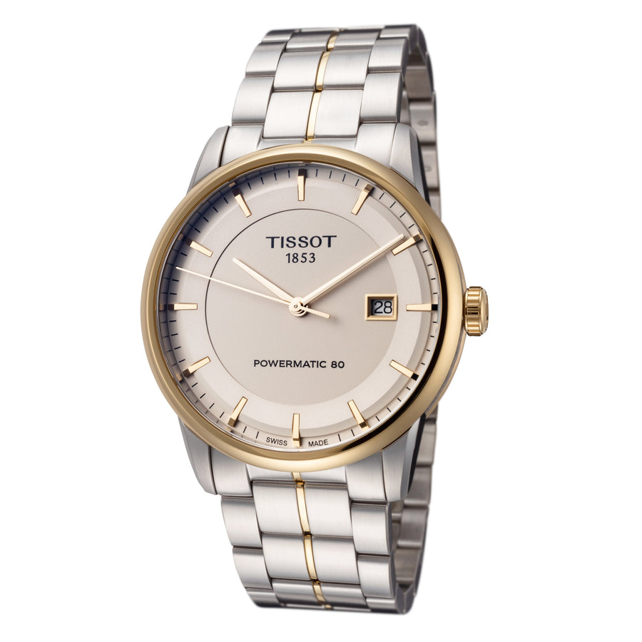 title:Tissot Men's T0864072226100 Luxury 41mm Automatic Watch;color:White Dial Silver Band