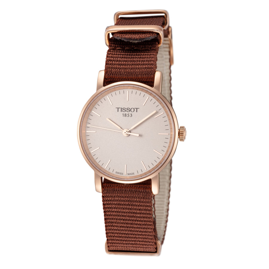title:Tissot Women's T1092103703100 T-Classic 30mm Quartz Watch;color:Brown