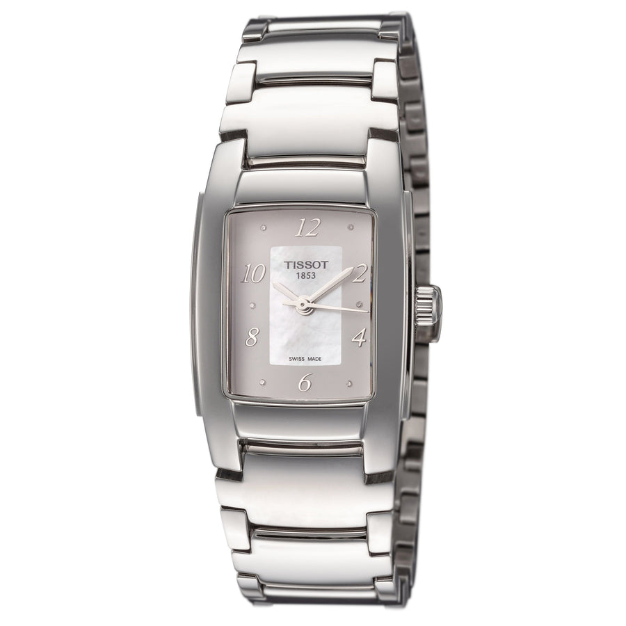 title:Tissot Women's T0733101111600 T-10 25.4mm MOP Dial Stainless Steel Watch;color:Grey