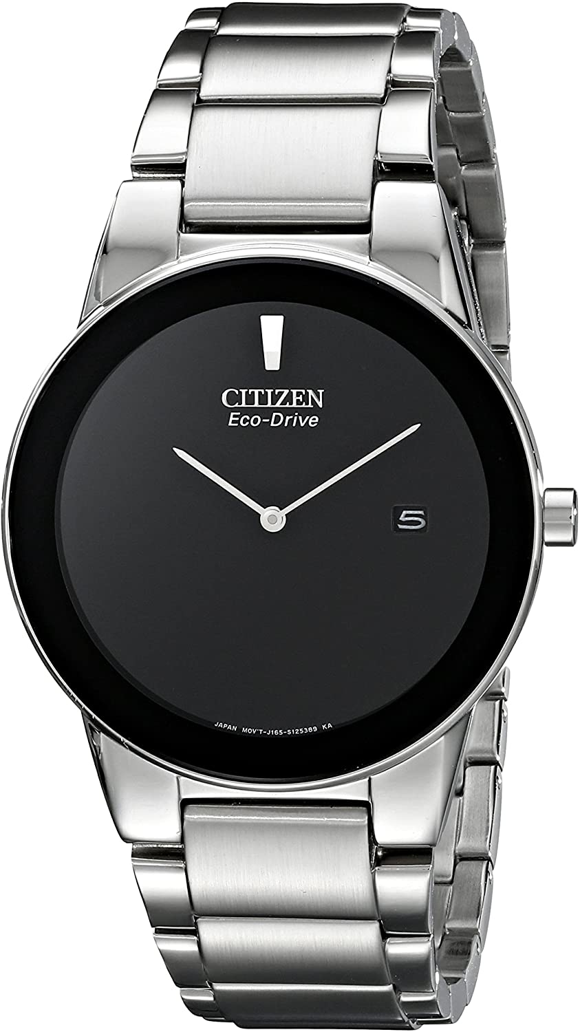 title:Citizen Men's 40mm Black Dial Eco-Drive Solar Watch AU1060-51E;color:Silver