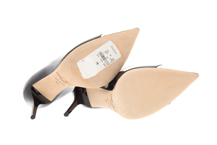 Jimmy Choo "Bahana" Black Patent Heel SZ 37