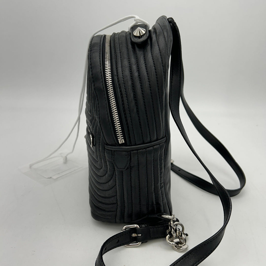 By the way leather backpack Top quality Fendi Black in Leather LA15428