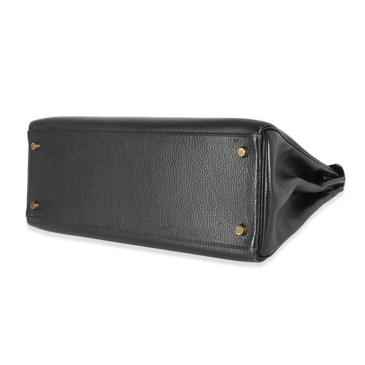 Hermes Black Ardennes Kelly 35 Retourne