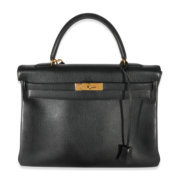 Hermes Black Ardennes Kelly 35 Retourne