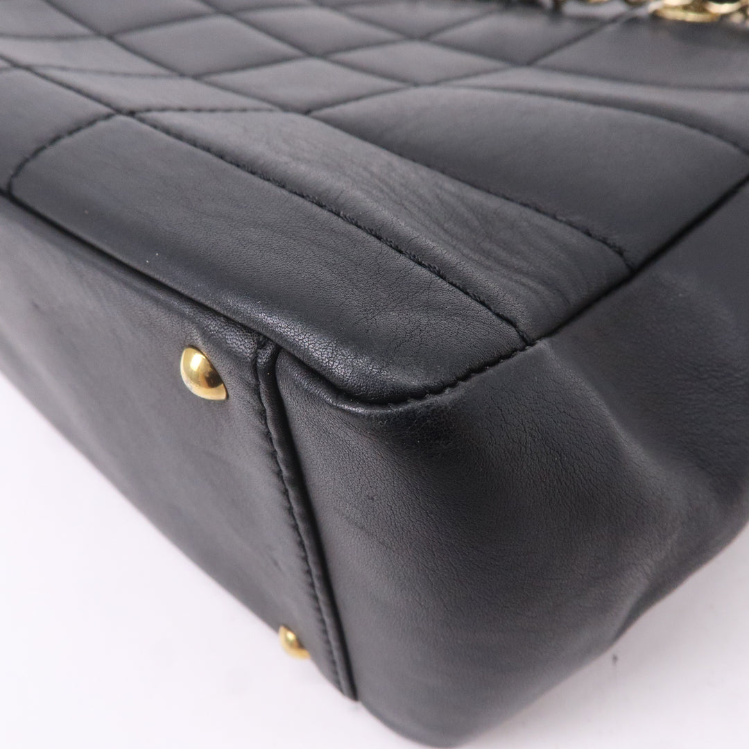 Top Quality Chanel Chocolate Bar Lamb Skin Chain Tote Bag Black A17859