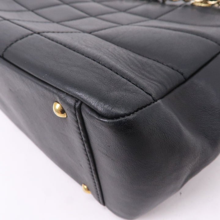 Top Quality Chanel Chocolate Bar Lamb Skin Chain Tote Bag Black A17859