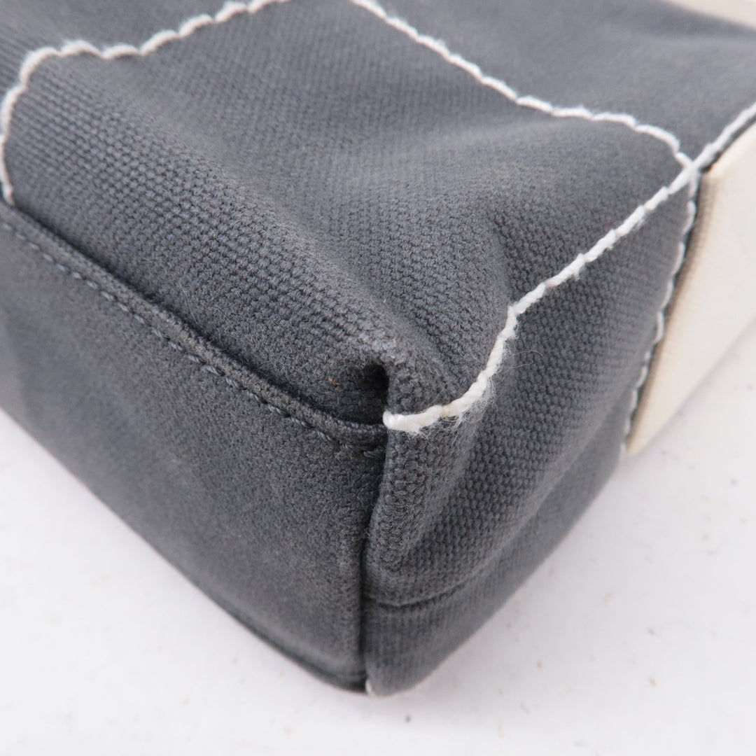 Top Quality Chanel Chocolate Bar Wild Stitch Canvas Hand Bag Gray