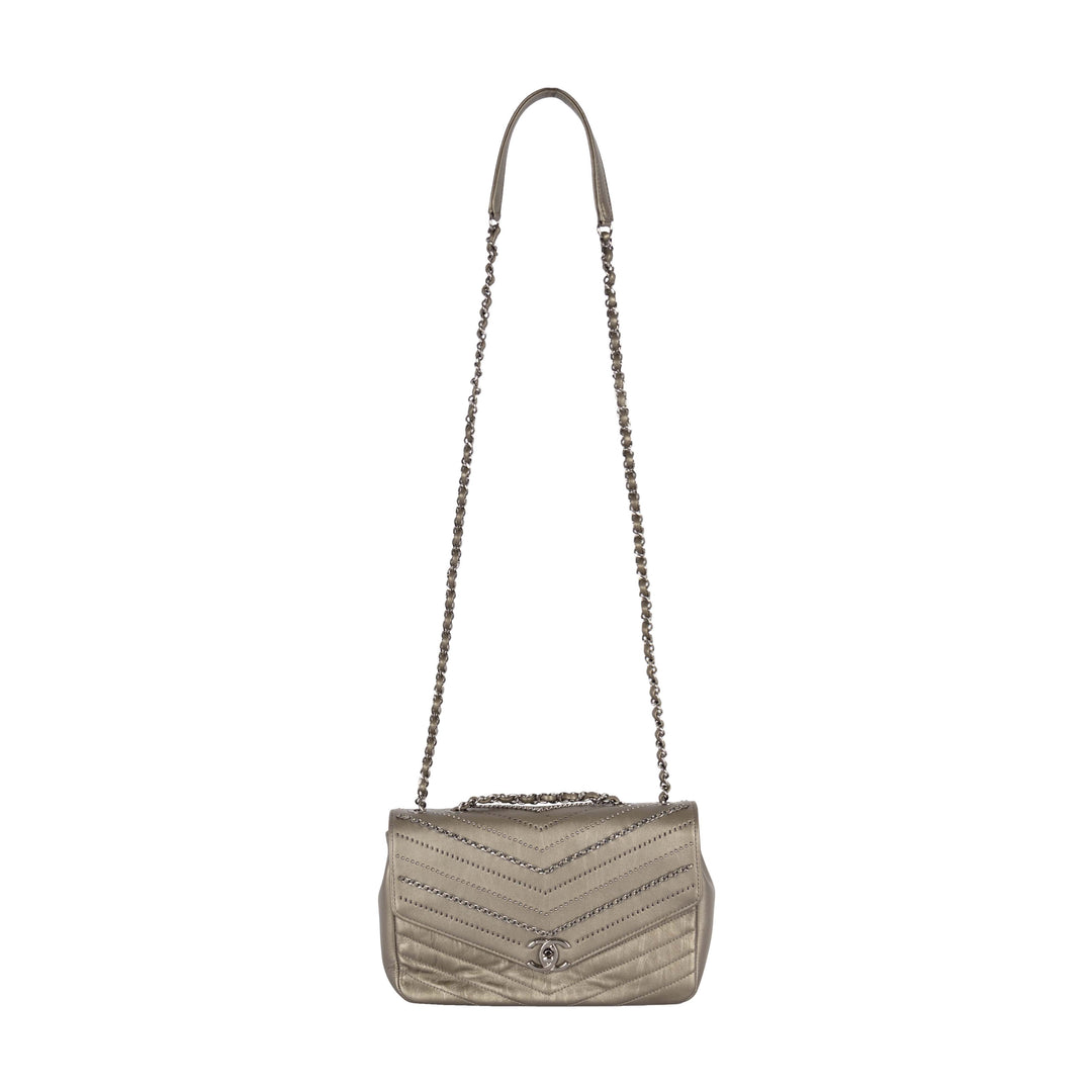 Top Quality Chanel Top Quality Chanel Embelished 'Chain Sequins' Chevron New Bag