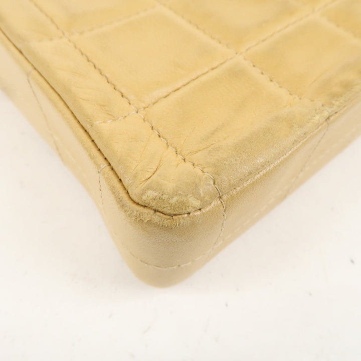 Top Quality Chanel Chocolate Bar Lamb Skin Chain Shoulder Bag Beige A15316
