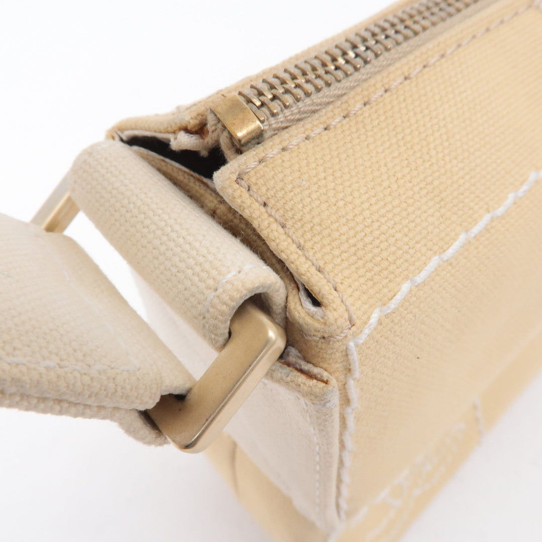 Top Quality Chanel Chocolate Bar Canvas Hand Bag Shoulder Bag Beige